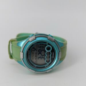 Armitron Green Aqua Sports Watch Plastic Rubber Wristwatch